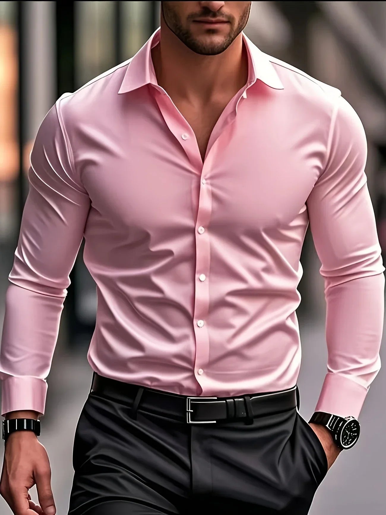 Byron -Elegante Lange Mouwen Blouse met Knopen