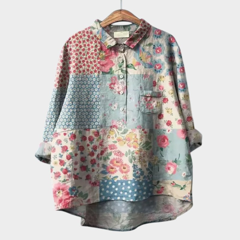 SOFIA | Oversized Bloemenblouse met Dagelijks Comfort en Stralende Stijl voor Elke Gelegenheid