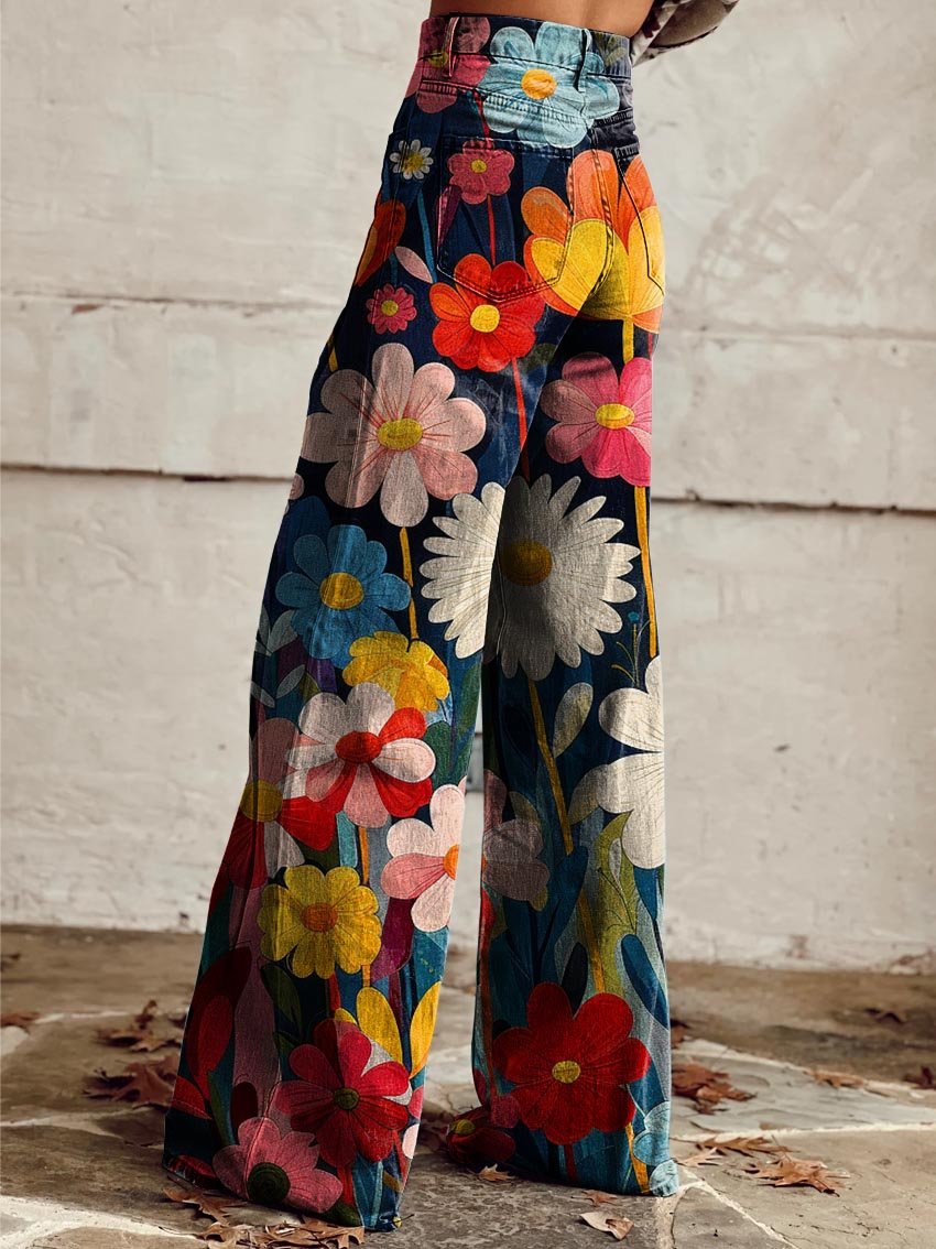 LÉNA | Elegante en Moderne Wijde Bloemenbroeken